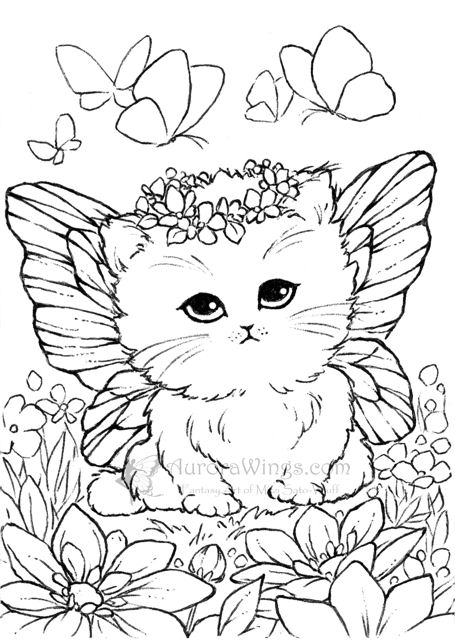 Kitten Fairy - inked by Mitzi Sato-Wiuff