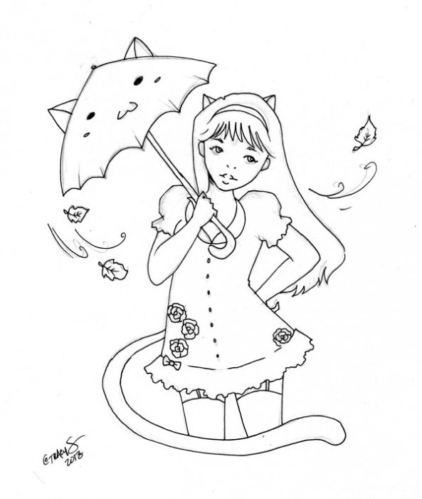 Umbrella Lady by Milkycat