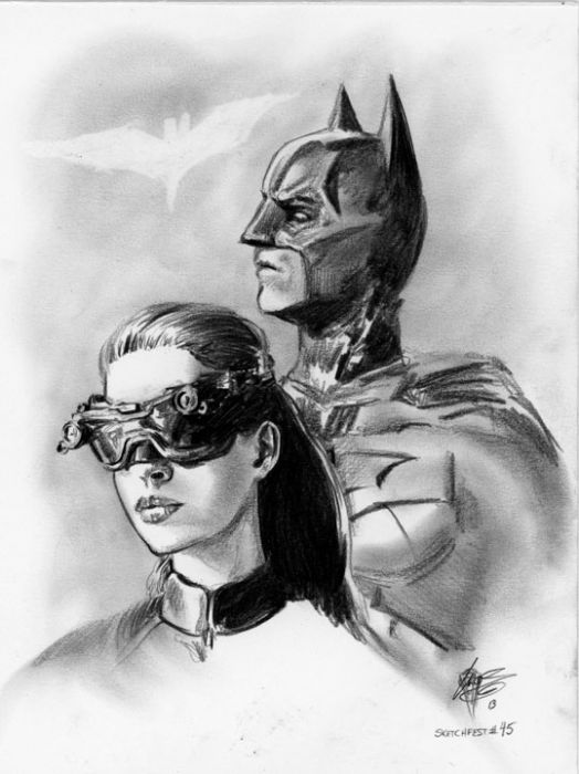 Batman and Catwoman by Rob Carlos
