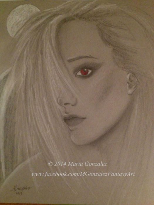 Crimson Stare by Maria Gonzalez