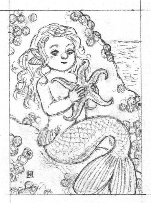 Little Mermaid Girl by Linnea