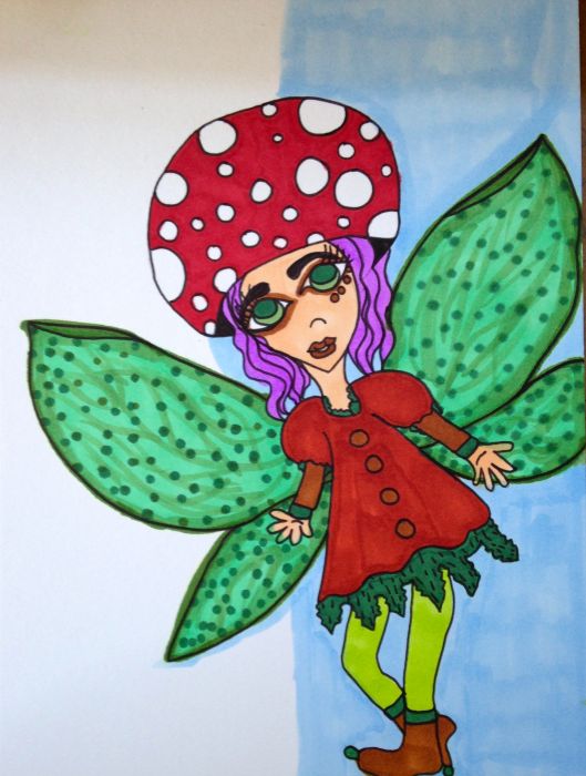 Mushroom Fairy by ElmaBree