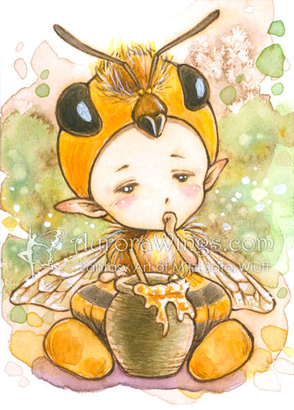 Honey Bee Sprite (finished) by Mitzi Sato-Wiuff