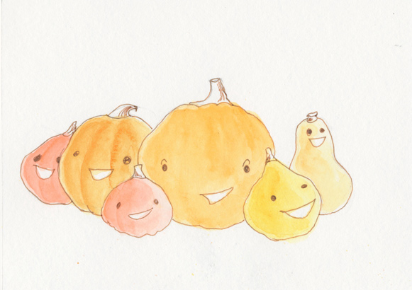 Bunch of tiny pumpkins by Natta