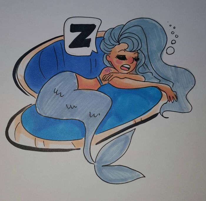 Sleeping Mermaid by Kathryn Reid