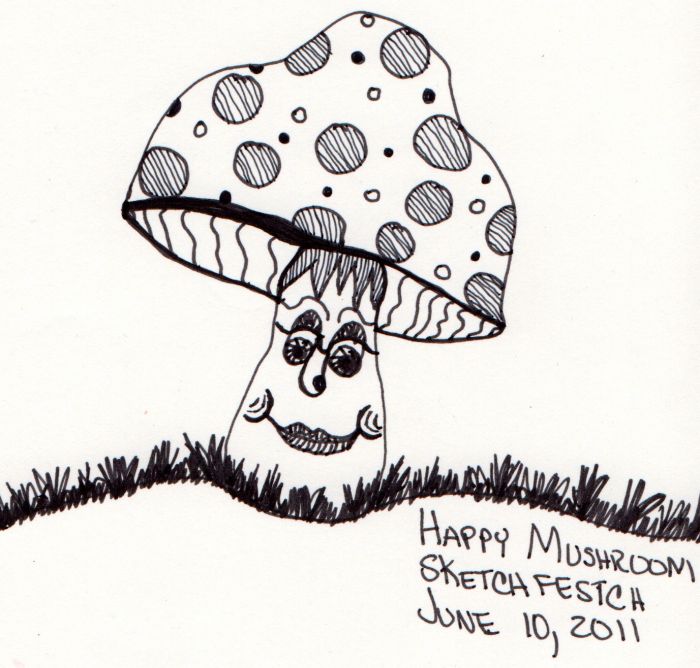 Happy Mushroom by ElmaBree