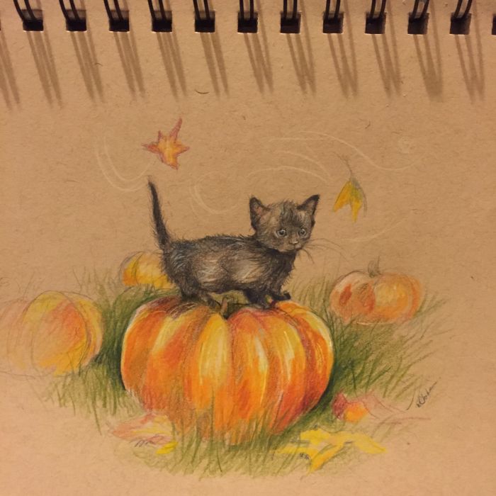 Autumn Kitty by Natacha Chohra