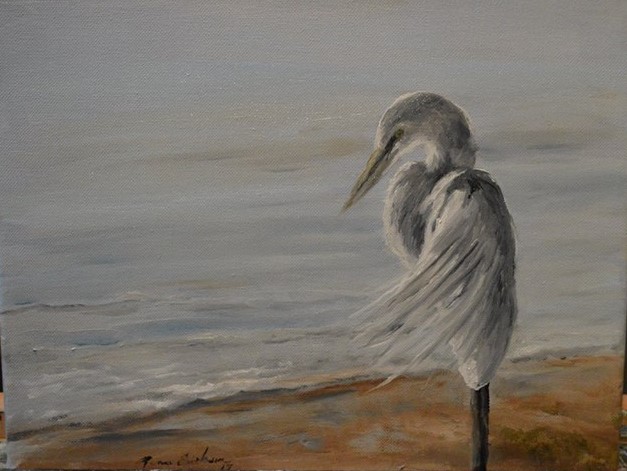 Lonely egret by Renee Erickson