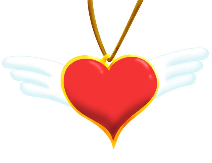 winged heart pendant by Sandrine