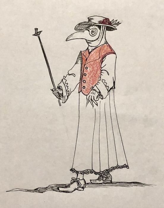 First plague doctor of spring by Kathy Nutt
