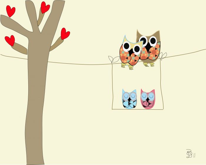 The Owl Family by Anna Gypsey