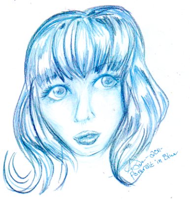 Portrait in Blue by Miss Ava