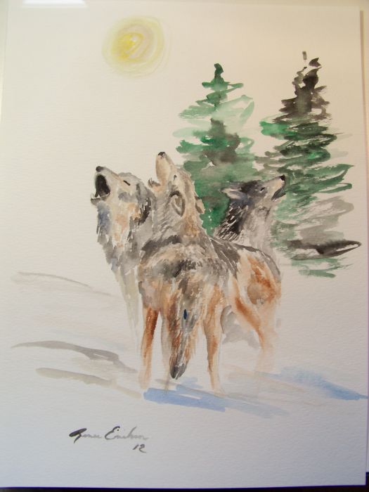 Wolves in harmony by Renee Erickson