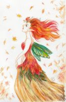Autumn leaf fairy