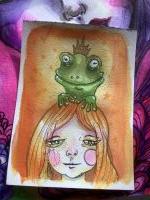 Princess frog and the girl