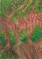 Zentangular Forest (colored)