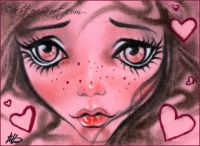 Valentine Girl with Freckles
