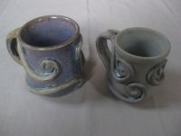 Small squiggle-handled mugs