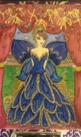 butterfly queen in a butterfly dress