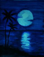 moon shines