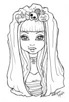 Halloween Bride Ink and Digital