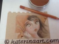 Adorable witch with freckles work in progress
