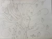 Dryad in the fall