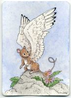 ACEO Surprised to Fly