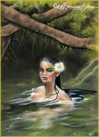 Skinny dipping mermaid