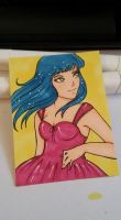 Blue hair beauty