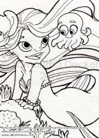 Kawaii Mermaid and Octopus