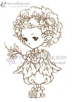 Autumn Sprite - inked