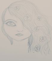 Roses in hair