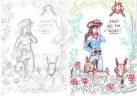 Goat-herding ranger dealing with invasive plants