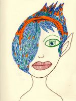 Punk, Rock, Peacock, Hair