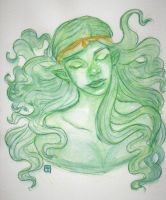 Sleeping elf princess
