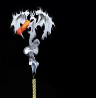 Candle dragon breathing fire