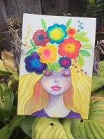 Flowers in her hair