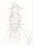 Witch with Basket of Rats