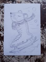 Musky skate riding