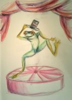 Frog on stage
