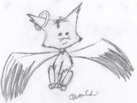 my flying cat with a halo
