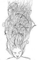 Tangled hair
