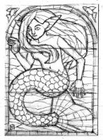 Stained Glass Mermaid