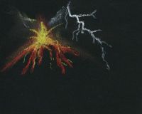 Volcano and Lightning