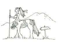 Gypsy Vanner Centaur, Ink