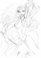 Killer angry ninja girl