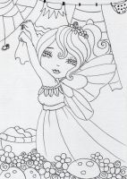 Fairy Doing Her Laundry