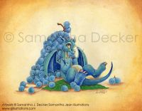 Blueberry Dragon - finished piece