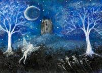 She wandered through ruins